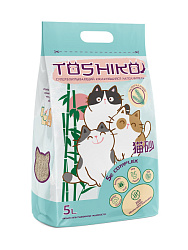 Toshiko комкующийся древесный наполнитель натуральный без запаха 1,9кг 5л