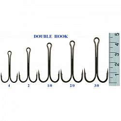 Крючок-двойник Hanzo Double Hook Super Long №1 