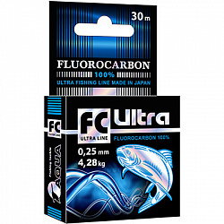 Леска AQUA FC Ultra Fluorocarbon 0,25мм 30m