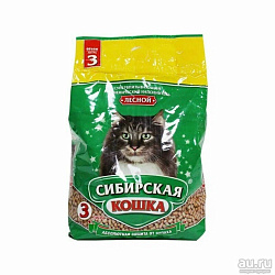 Сибирская Кошка для котят Лесной Впитывающий наполнитель 3л