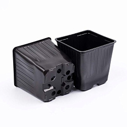 Горшок рассадный квадрат 9*9*8 400мл формованный /Беларусь/ 