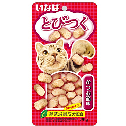 INABA Tobitsuku Лакомство для кошек Снеки с курины филе с кацуобуси 25гр