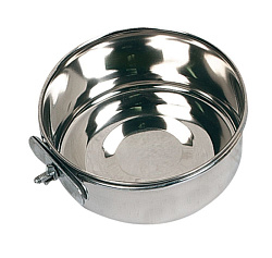 Миска металлическая на держателе для птиц/грызунов 590мл с винтовым креплением 120