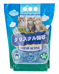 HAKASE AREKKUSU Crystals FRESH ACTIVE впитывающий силикагелевый наполнитель 7,6л