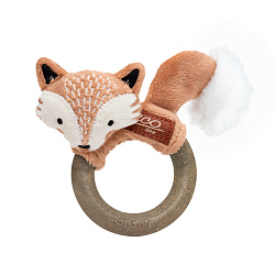 Игрушка для кошек GiGwi CATCH & SCRATCH ECO Лисичка с кольцом из мататаби 11 см 85048
