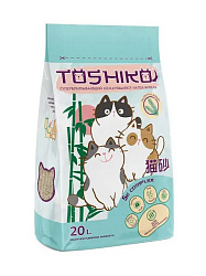 Toshiko комкующийся древесный наполнитель натуральный без запаха 7,6кг 20л