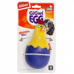 Игрушка для собак GiGwi Цыпленок неваляшка с пищалкой 75476