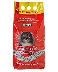 Сибирская Кошка Экстра Впитывающий наполнитель для длинношерстных кошек 7л