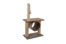 Когтеточка комплекс Дарэлл Хайтек 2-х уровневая с тоннелем 58*34*104см 