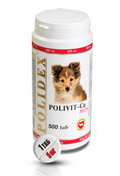 Polidex Polivit-Ca Plus для собак Нормализация кальций- фосфорного обмена 500 таблеток