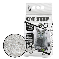 Cat Step Compact White Carbon комкующийся наполнитель 10л