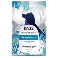 Florida Preventive Line Hypoallergenic диетический сухой корм для взрослых собак при аллергии 600гр