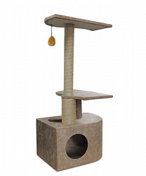 Когтеточка ZooМoDa Домик - Два уровня антикоготь угловой  для кошек №016