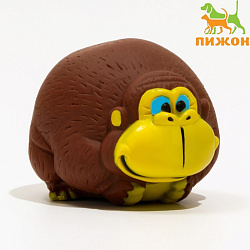 Игрушка для собак пищащая Обезьянка 8*6 см, тёмно-коричневая   7471587