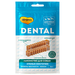 Мнямс Dental Лакомство для собак мелких и средних пород, зубные косточки 70гр