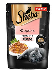 Sheba влажный корм для кошек ломтики с форелью в желе 75гр