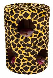 Когтеточка ZooМoDa Дом круглый в 2-ух уровнях мех №024