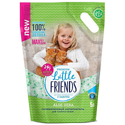 Little FRIENDS Алое вера впитывающий силикагелевый наполнитель 5л 