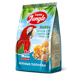 Happy Jungle корм для крупных попугаев 500гр