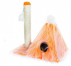 Когтеточка Дом ZooM Yeti orange шалаш 63*43*68см 