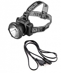 Фонарь Ultraflash LED 5364 (налобный аккумуляторный, 0,5W, 2 режима, подзаряд, бокс  220В)