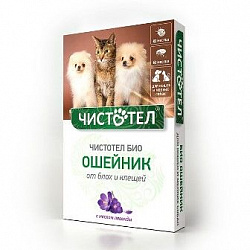 Ошейник  от блох Чистотел БИО лаванда для кошек и собак C513