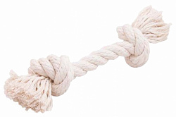Игрушка для собак Dental Knot Грейфер 2 узла малый канат текстиль белый 22см