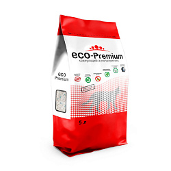 ECO-Premium Green древесный комкующийся наполнитель с гранулами зеленого цвета без запаха 5л 1,9кг