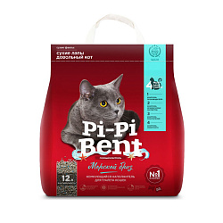 Pi-Pi Bent Морской бриз комкующийся наполнитель 5кг