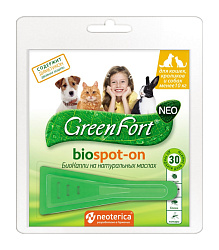 GreenFort neo для кошек и собак и грызунов капли на холку до 10кг