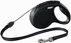 Поводок рулетка FLEXI classic M трос 8м до 20кг черная