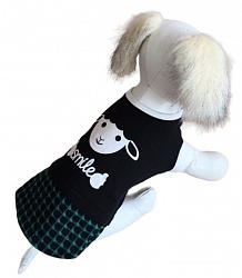Футболка для собак Овечка smile черный размер XS PetFashion