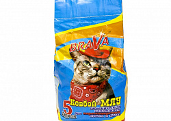 BraVa Ковбой Мяу впитывающий наполнитель для гладкошерстных кошек 5л 