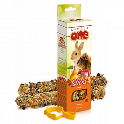 Лакомство для грызунов Little One палочки для кроликов фрукты 2*60г 32280