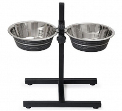 Миски+подставка регулируемая 2*4,0л Double Diner 3100Е (черные)