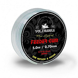 Фидерная резина Волжанка Feeder Gum 0.6мм/5м цв. прозрачный