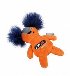 Игрушка для собак JOYSER Puppy Белка со сменной пищалкой S оранжевая, 15 см
