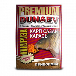 Прикормка DUNAEV-PREMIUM 1кг Карп-Сазан Кукуруза