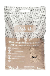 Pet-it Тофу комкующийся наполнитель без аромата 12л