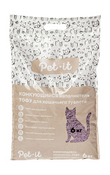 Pet-it Тофу комкующийся наполнитель с ароматом лаванды 12л