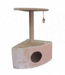 Когтеточка ZooМoDa Домик меховой углом для кошек №023