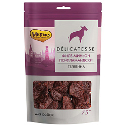 Мнямс Delicatesse Лакомство для собак филе миньон по-фламандски 75гр
