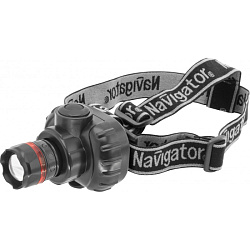 Фонарь Navigator NPT-H03-3AAA налобный 3 режима, фокус, 1LEDx1Вт, блистер 94950 