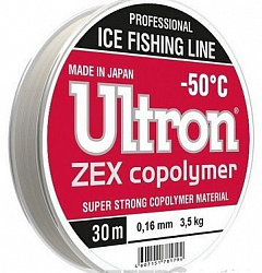 Леска Ultron Zex Copolymer 0,16мм 3,5кг 30м прозр.
