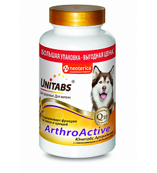 Unitabs ArthroActive с Q10 для собак при болезнях суставов 200 таблеток