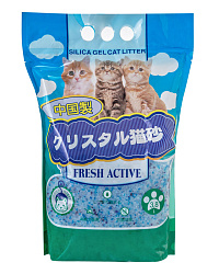 HAKASE AREKKUSU Crystals FRESH ACTIVE впитывающий силикагелевый наполнитель 3,8л