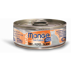 Monge Cat Natural влажный корм для кошек взрослых с тунцом и лососем 80гр