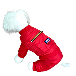 Комбинезон для собак подклад флис красный размер M WH009 PetFashion