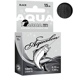 Шнур AQUA Aqualon Black 0.12mm 15m