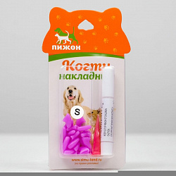 Когти накладные "Антицарапки", размер S, фуксия Пижон